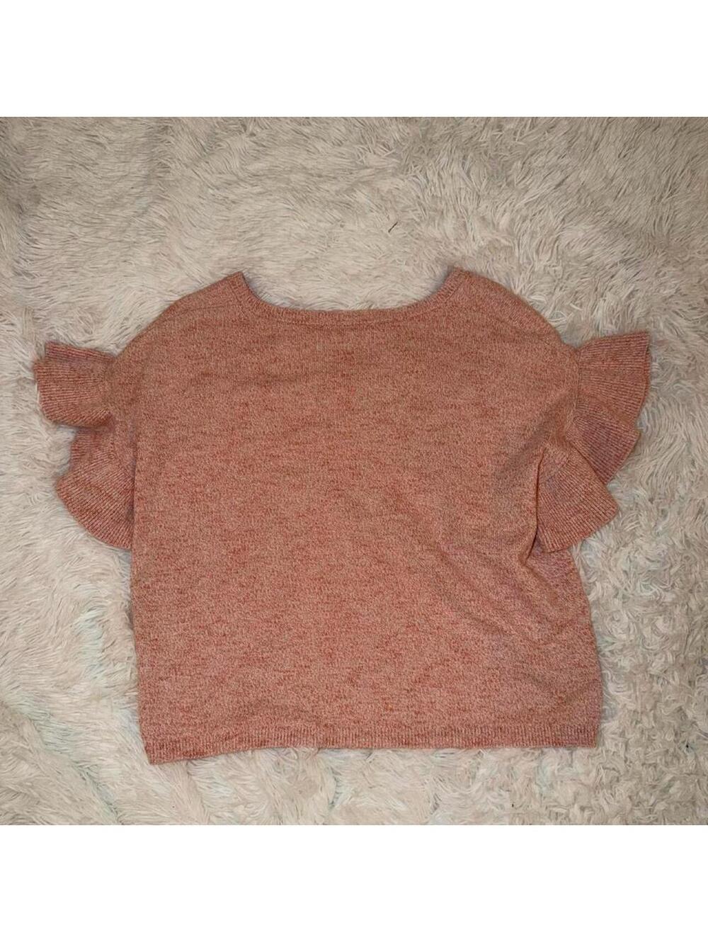 soft knit ruffle sleeve top ♡ - Picture 2 of 6